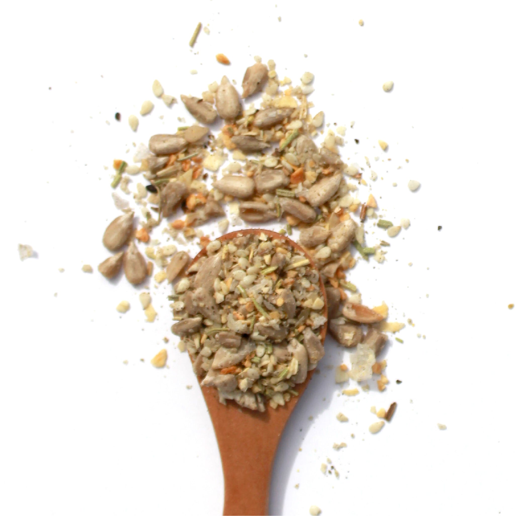 Wooden spoon of Luteal seed blend.